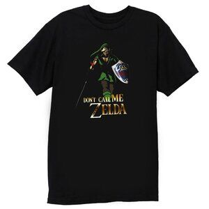Elf Green Warrior Dont Call Me Zelda Anime Cartoon Funny Graphic Gamer T-Shirt90